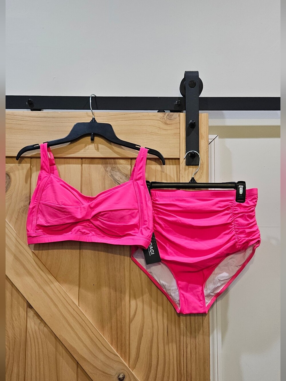 NWT | DACI High-Waist Pink Women's Bikini Swimsuit Set | XL